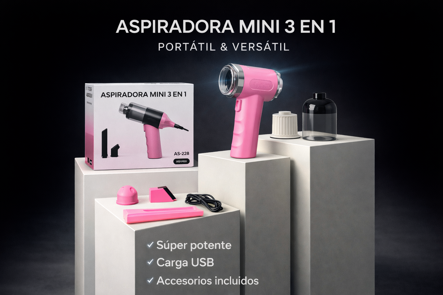 aspirado potente para limpieza de coche