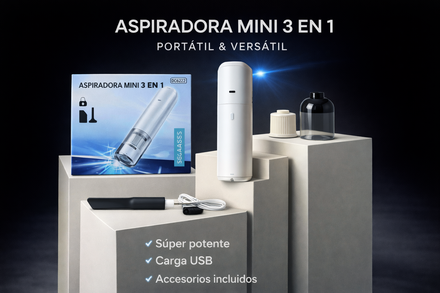 aspirado potente para limpieza de coche